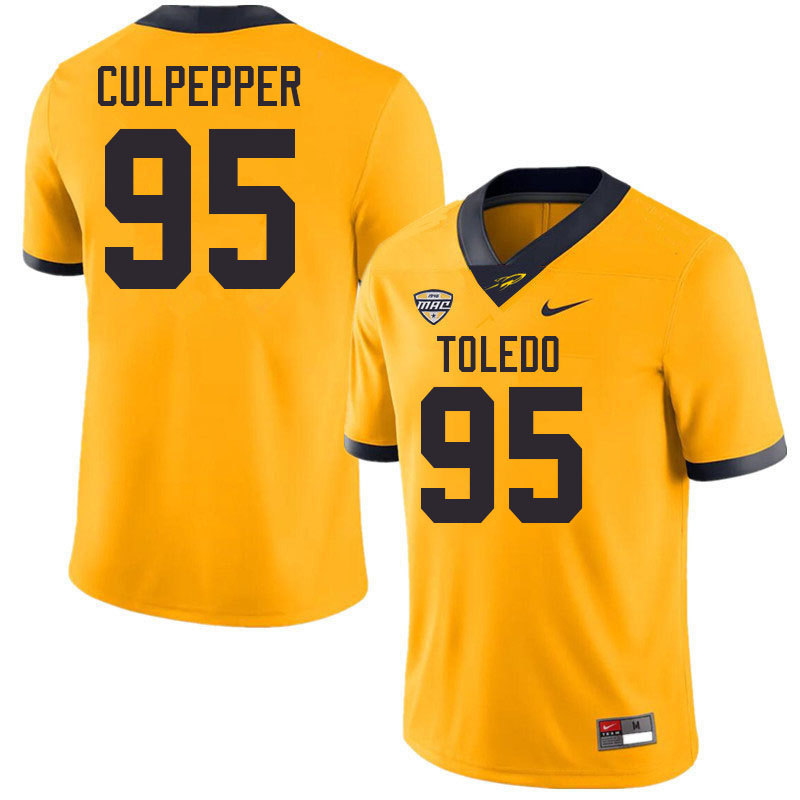 Toledo Rockets #95 Judge Culpepper College Football Jerseys Stitched Sale-Gold